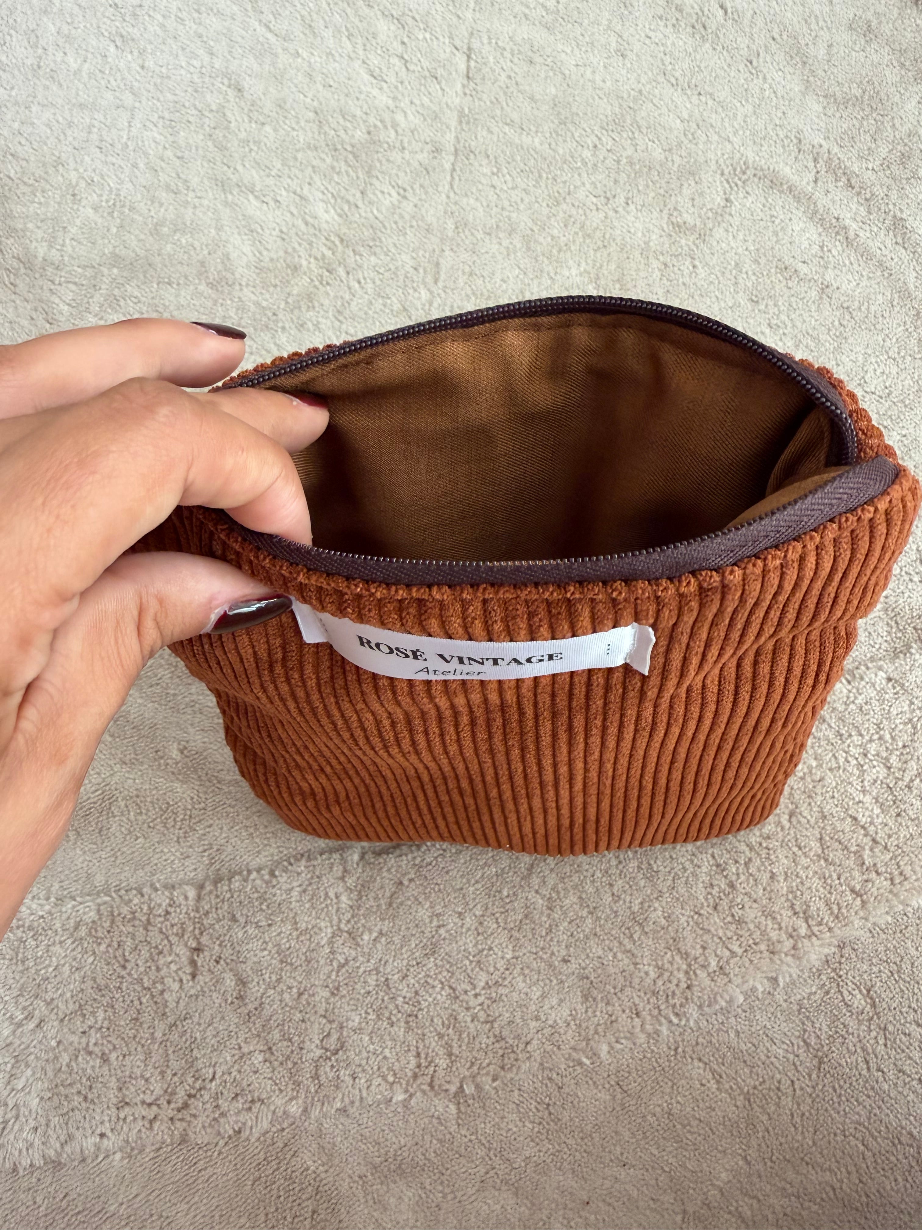 Corduroy Pouch – Brown