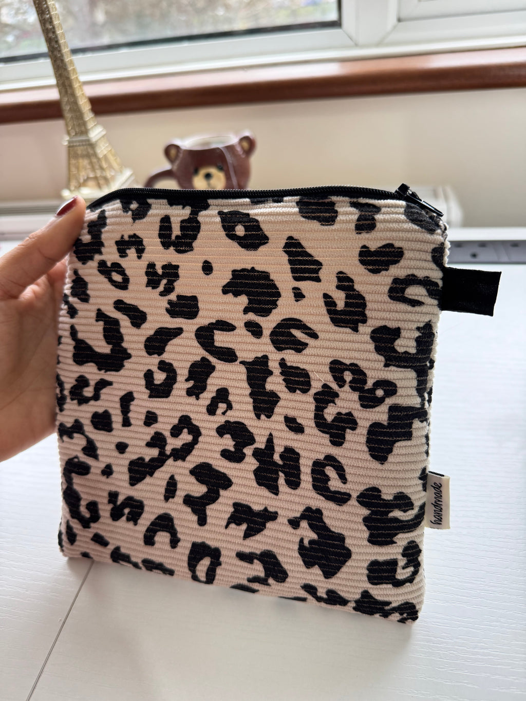 Animal print makeup bags