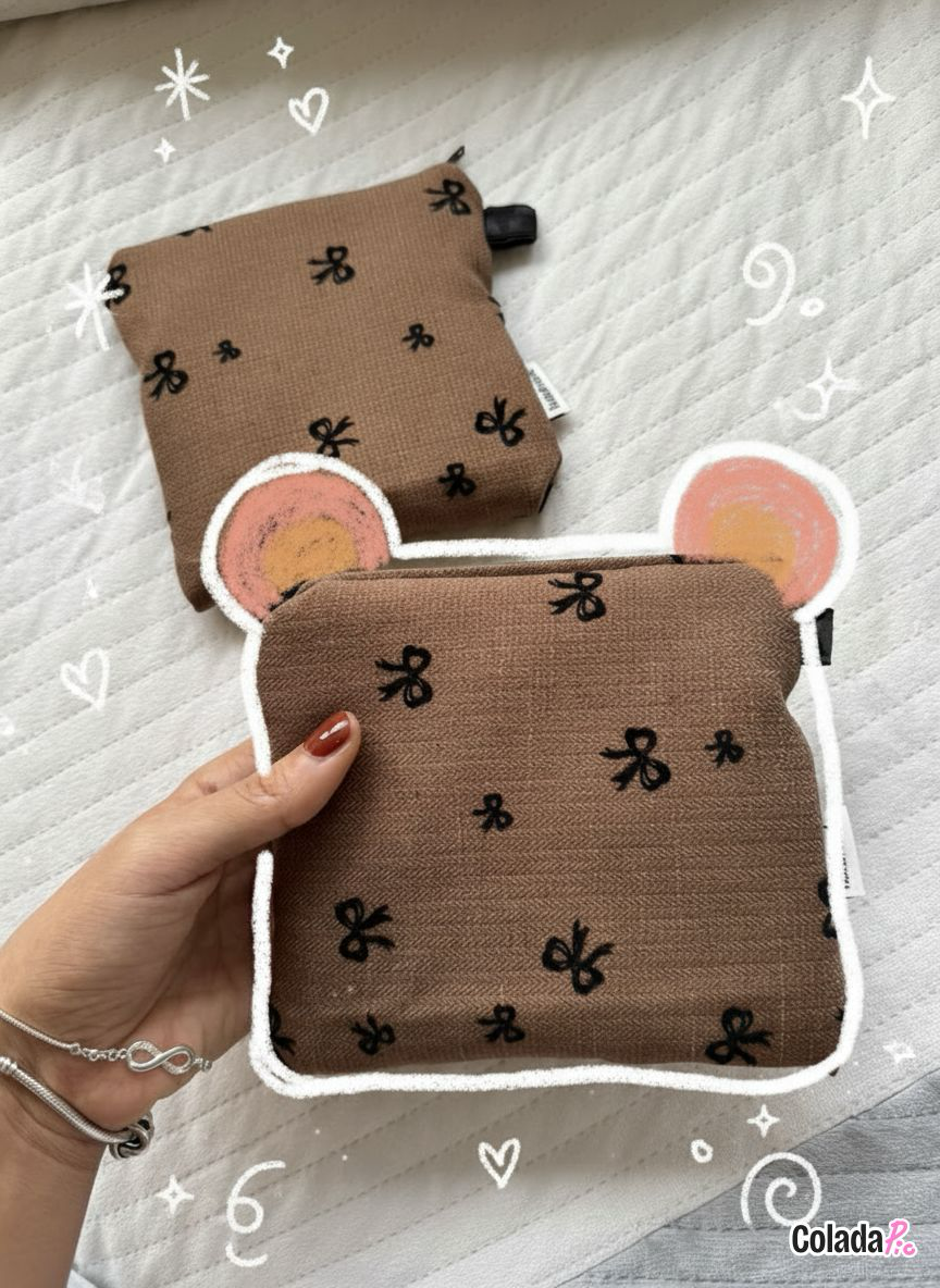 Bow Print Fabric Small bag
