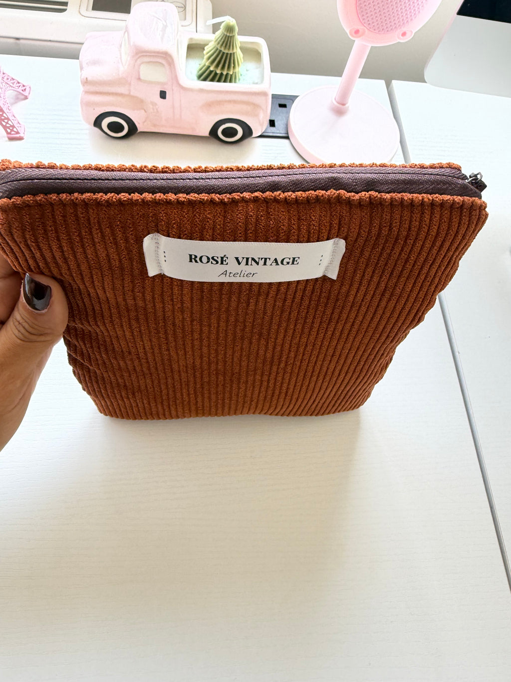 Corduroy Pouch – Brown
