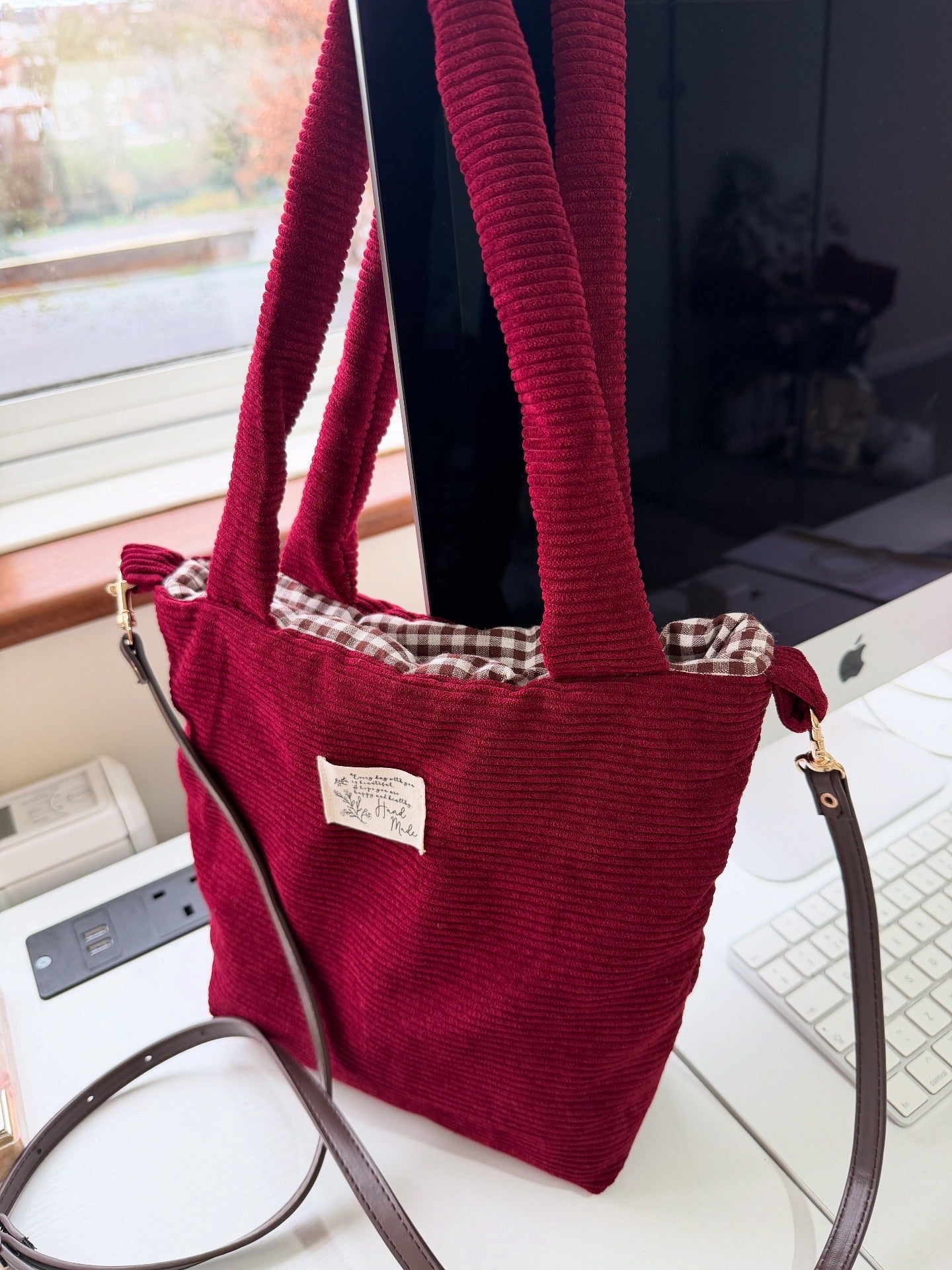 👜 Cord Tote Bag — Cozy Everyday Elegance
