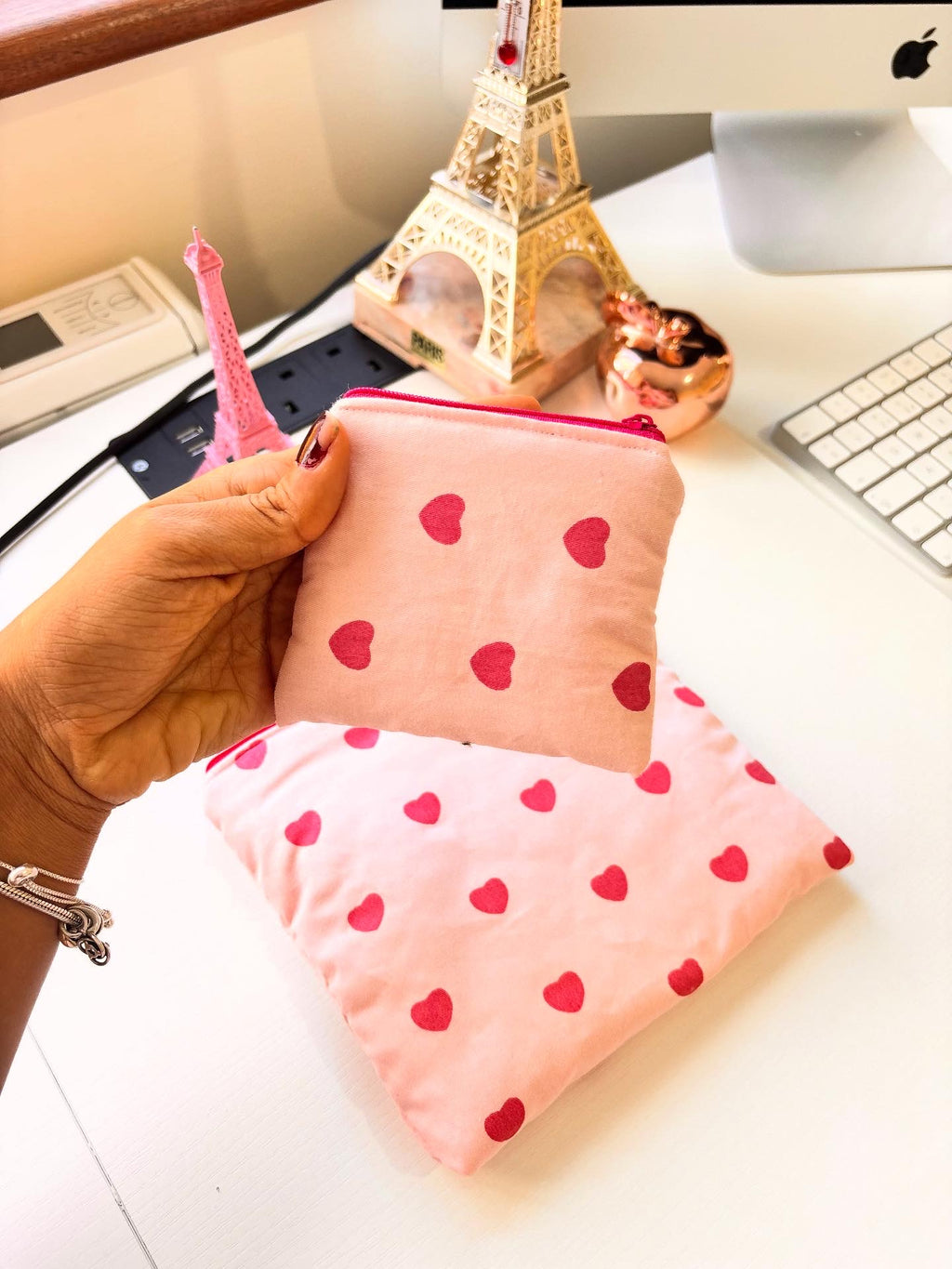 💗 Pink Heart Pouch — Cute & Feminine Essential