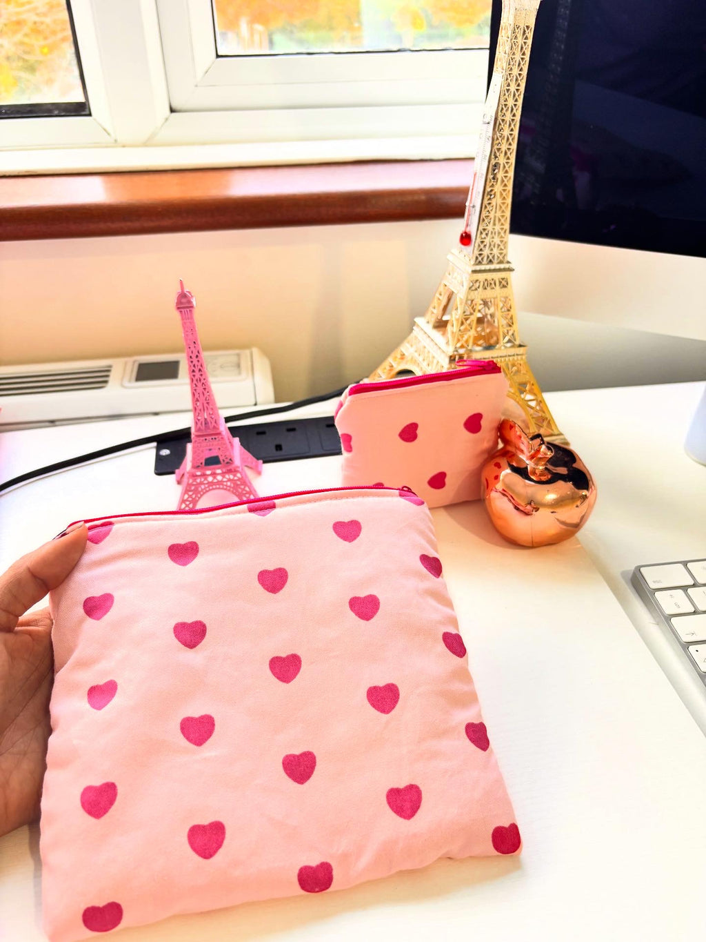 💗 Pink Heart Pouch — Cute & Feminine Essential