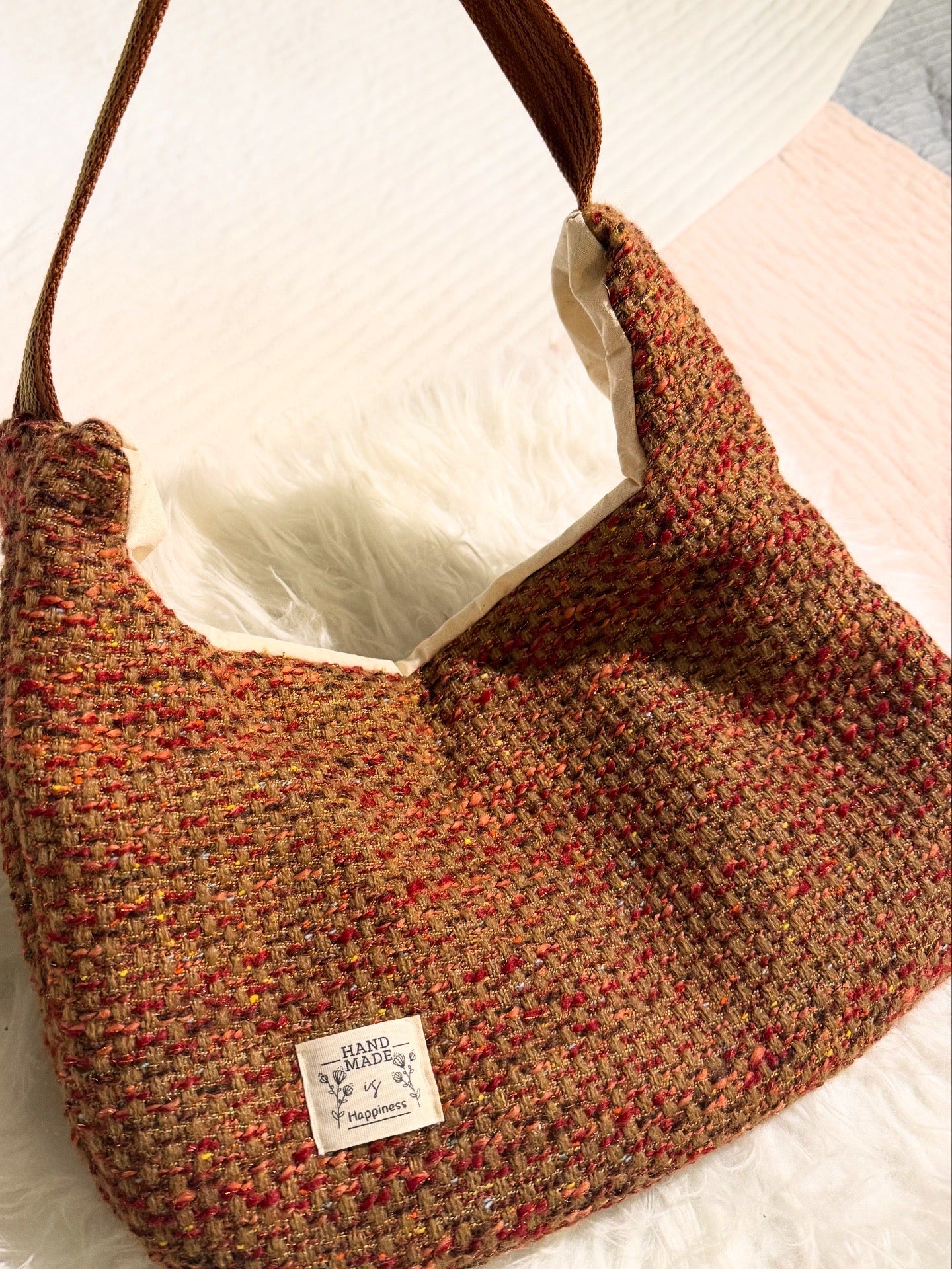 Handwoven Hobo Bag – Cozy Chic Edition