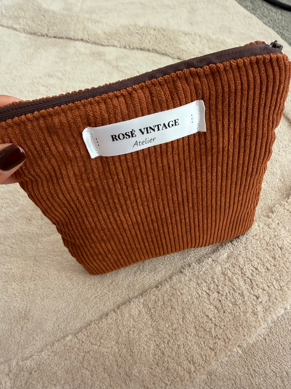Corduroy Pouch – Brown