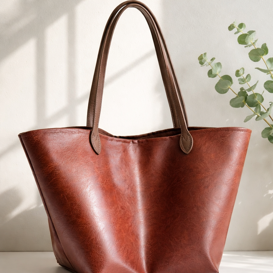 Classic Cognac Everyday Tote bag 💼