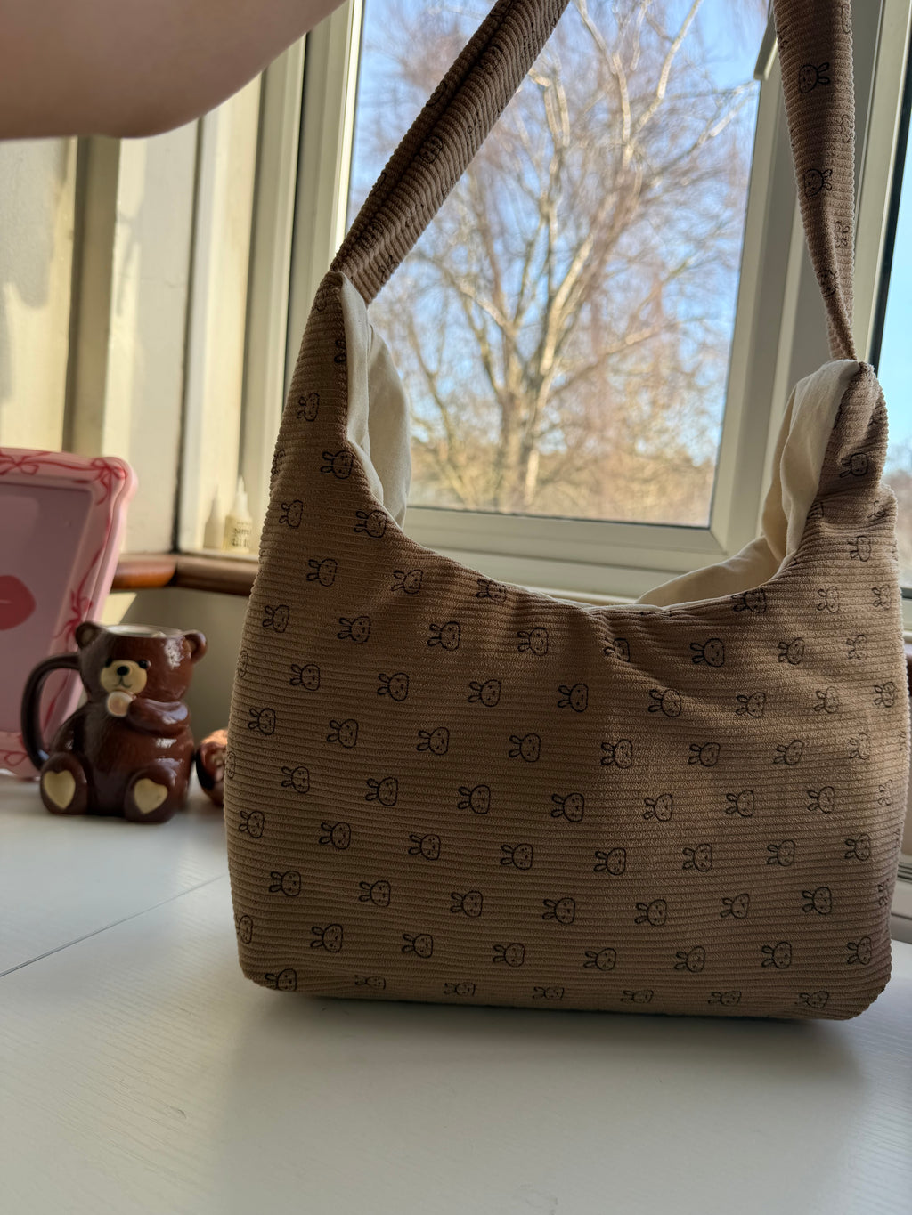 🤎 Cord Bow Shoulder Bag