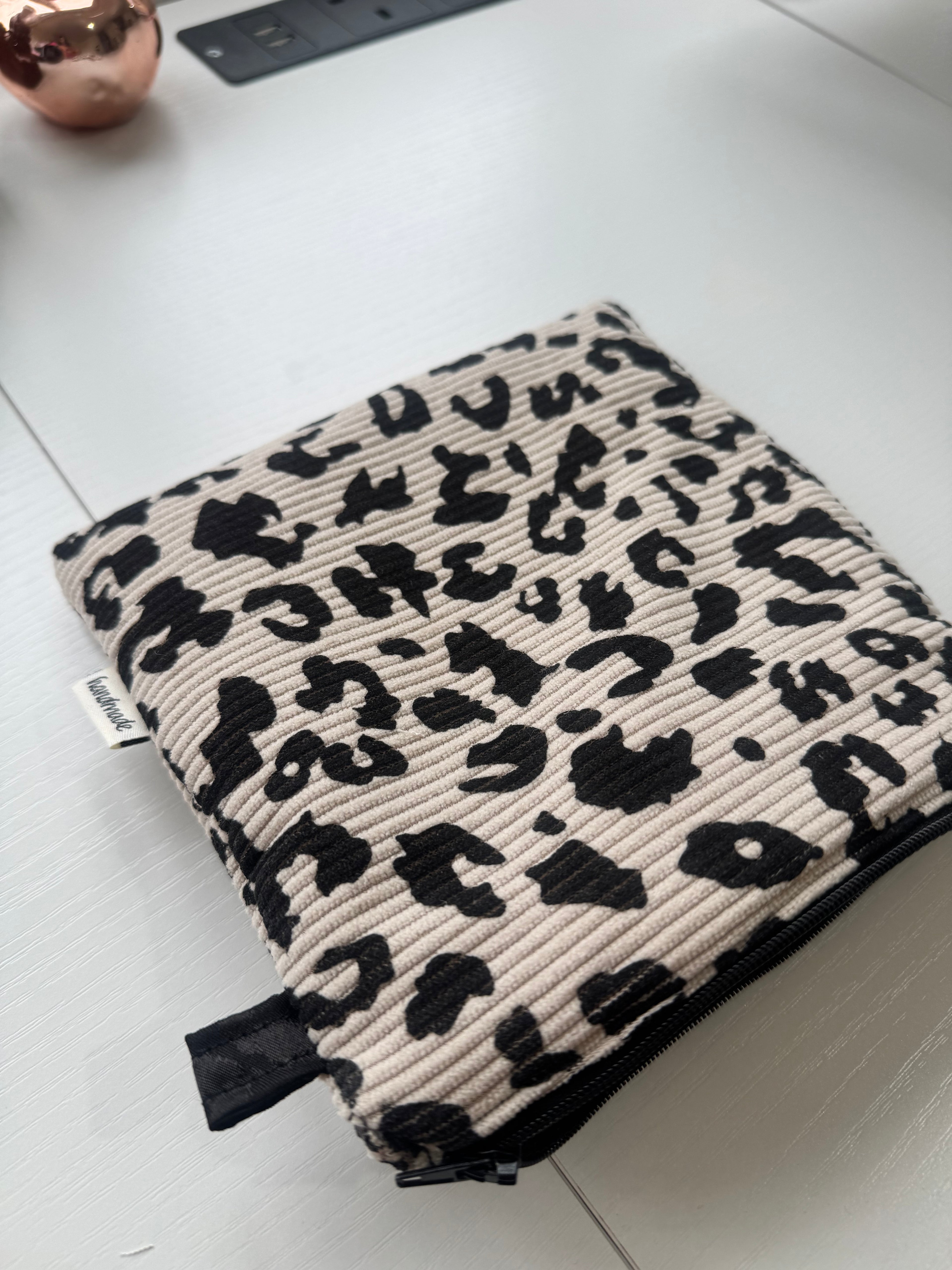 Animal print makeup bags