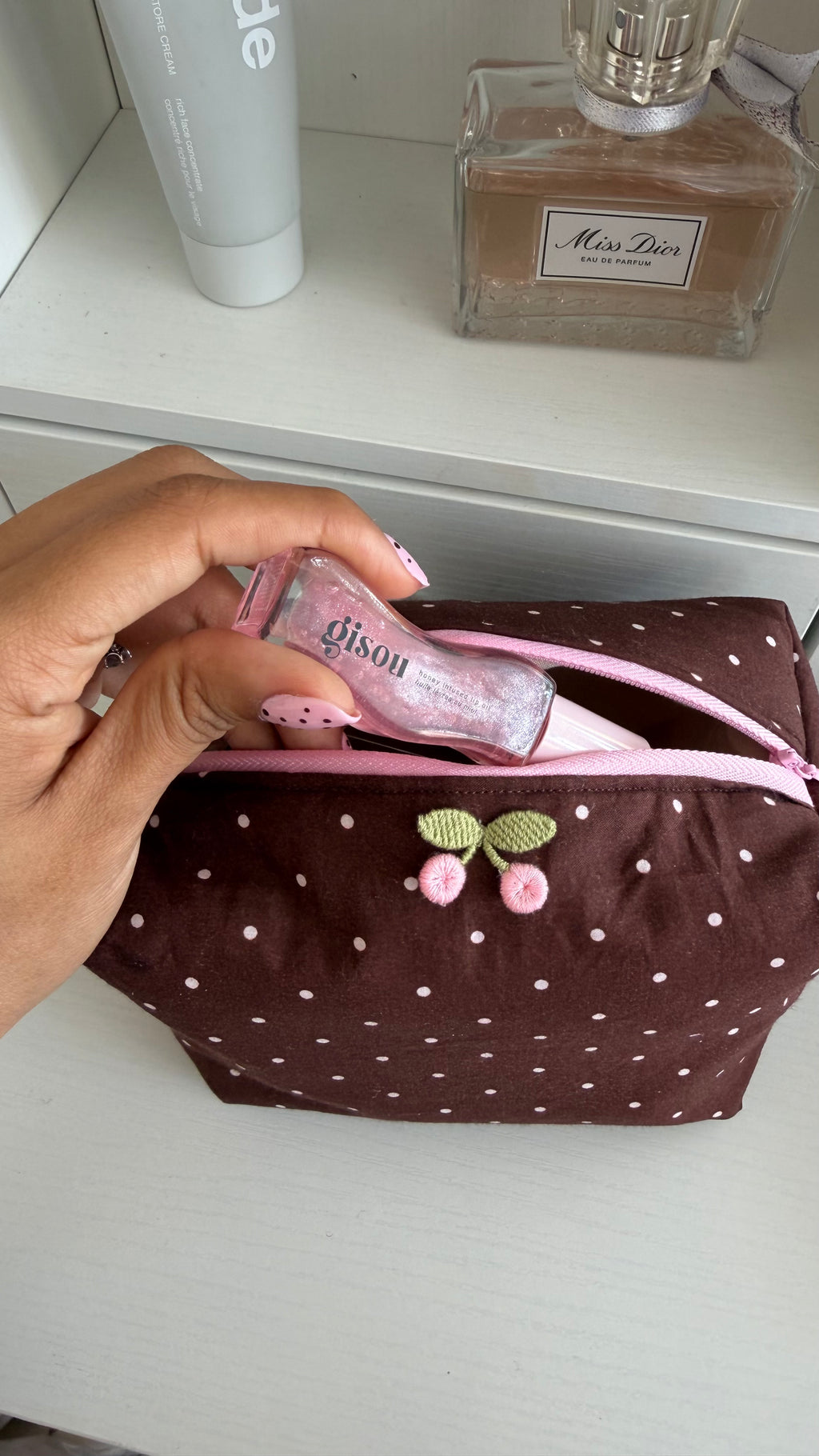 Brown Makeup Pouch