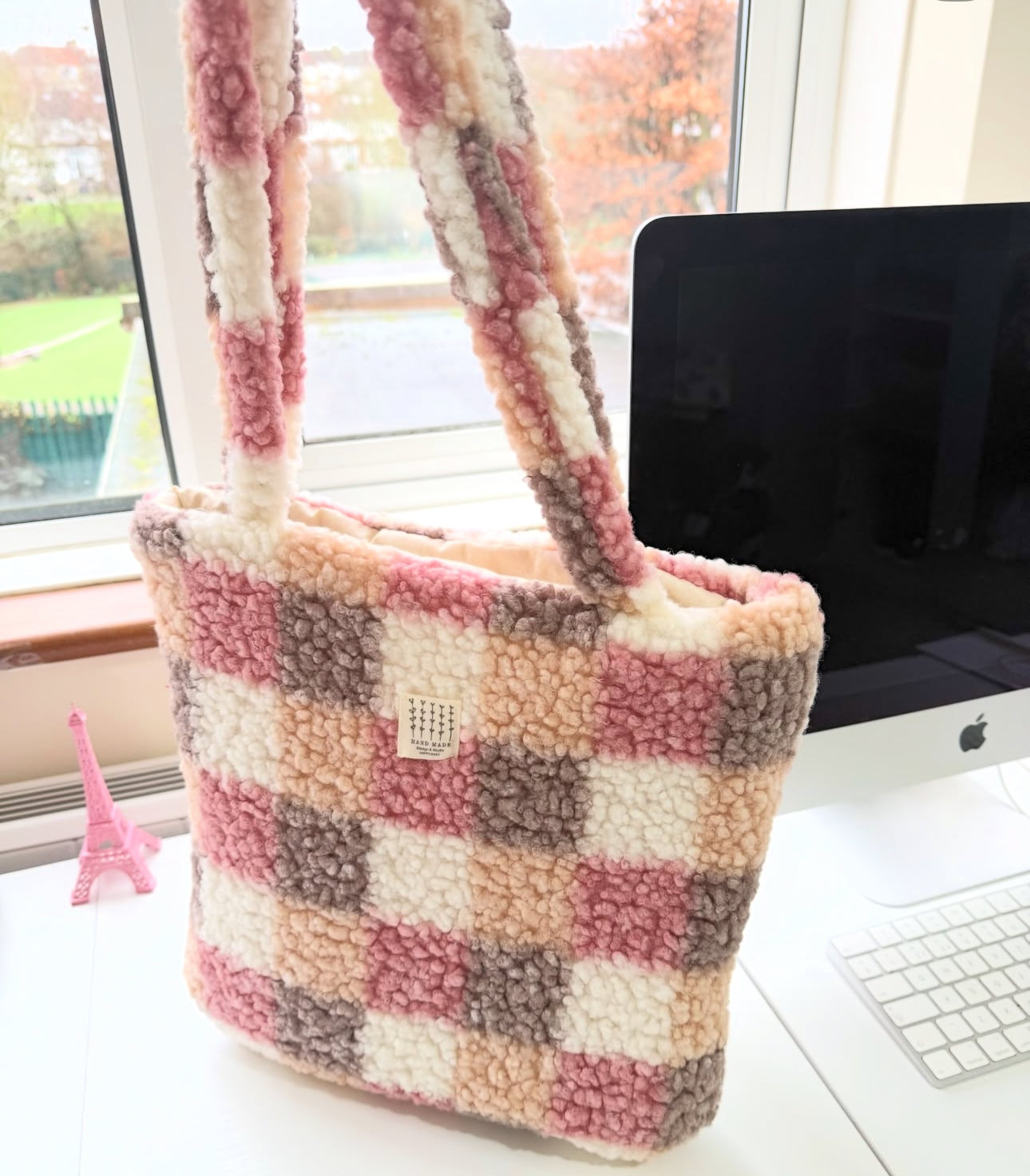 👜 Teddy Patchwork Tote Bag