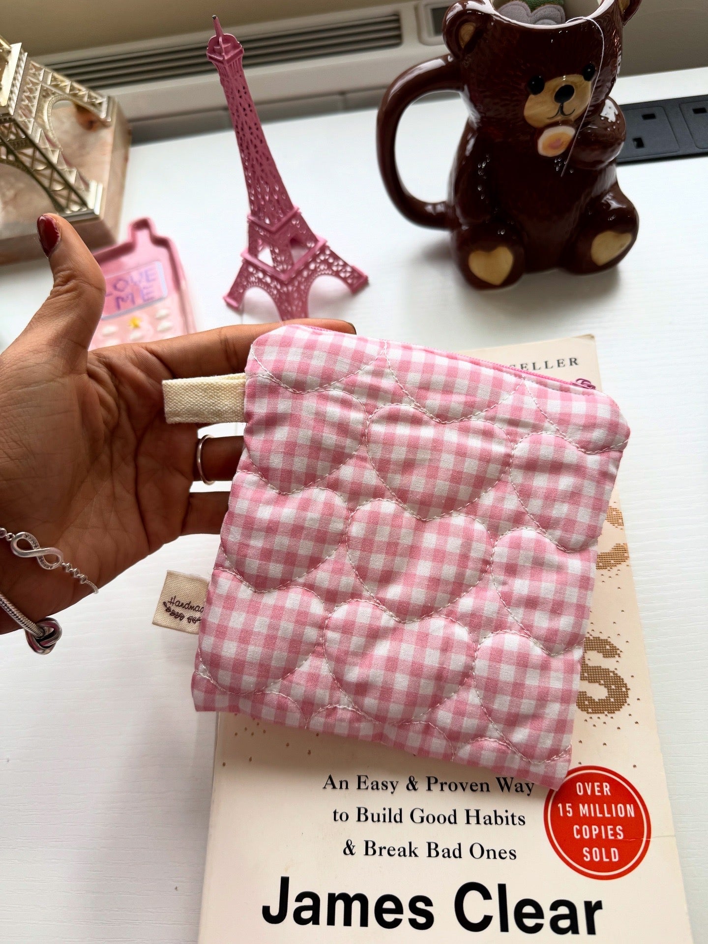 Kit pink makeup bag and small bag