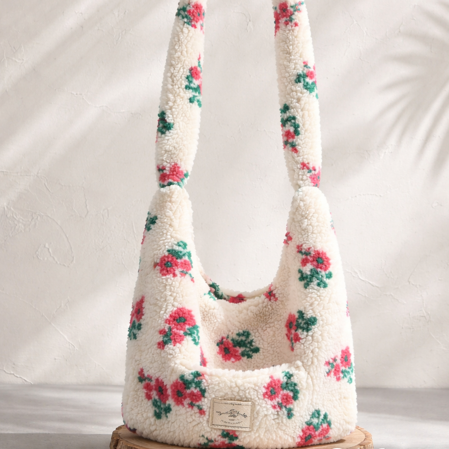 Floral Teddy Bag – Rosé Vintage Collection 🌸
