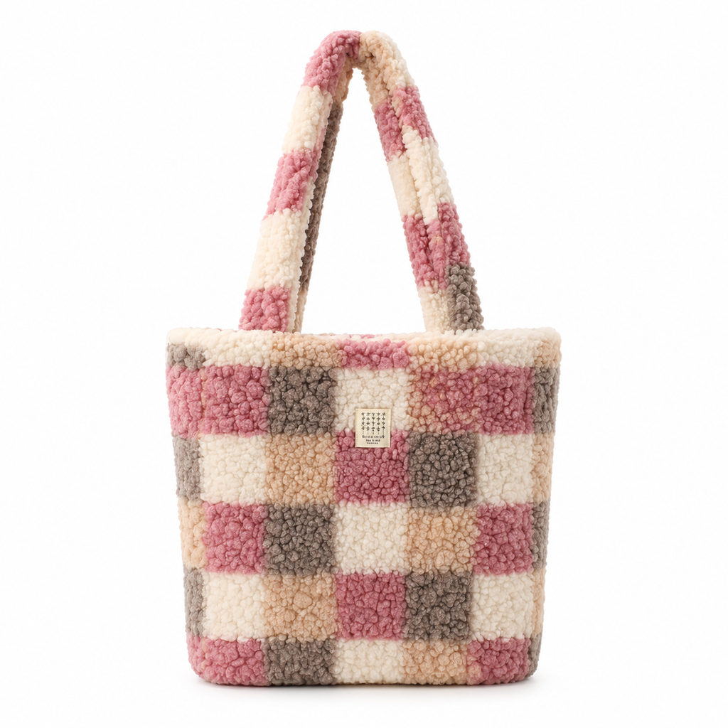 👜 Teddy Patchwork Tote Bag