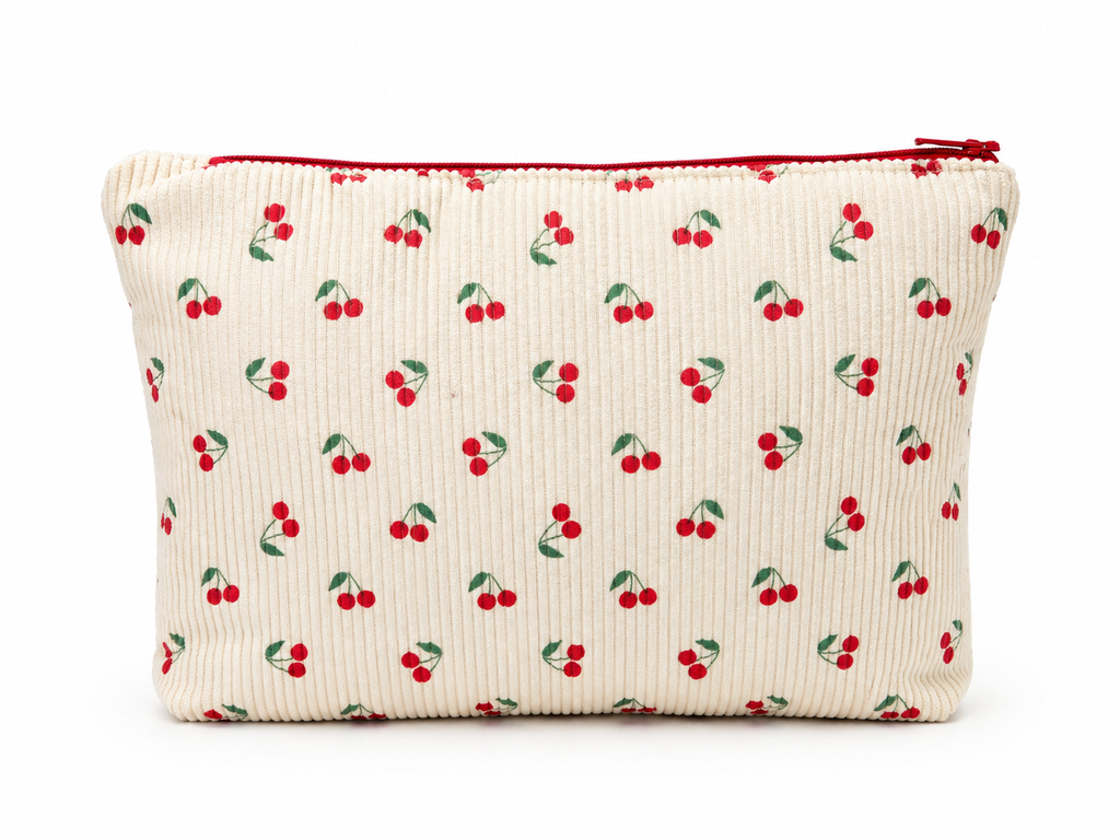 🍒 Cherry Cord Pouch — Sweet & Stylish Organizer