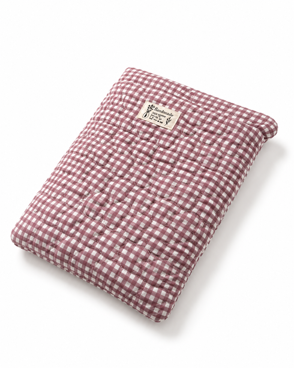 Blush Gingham Quilted Pouch 💕