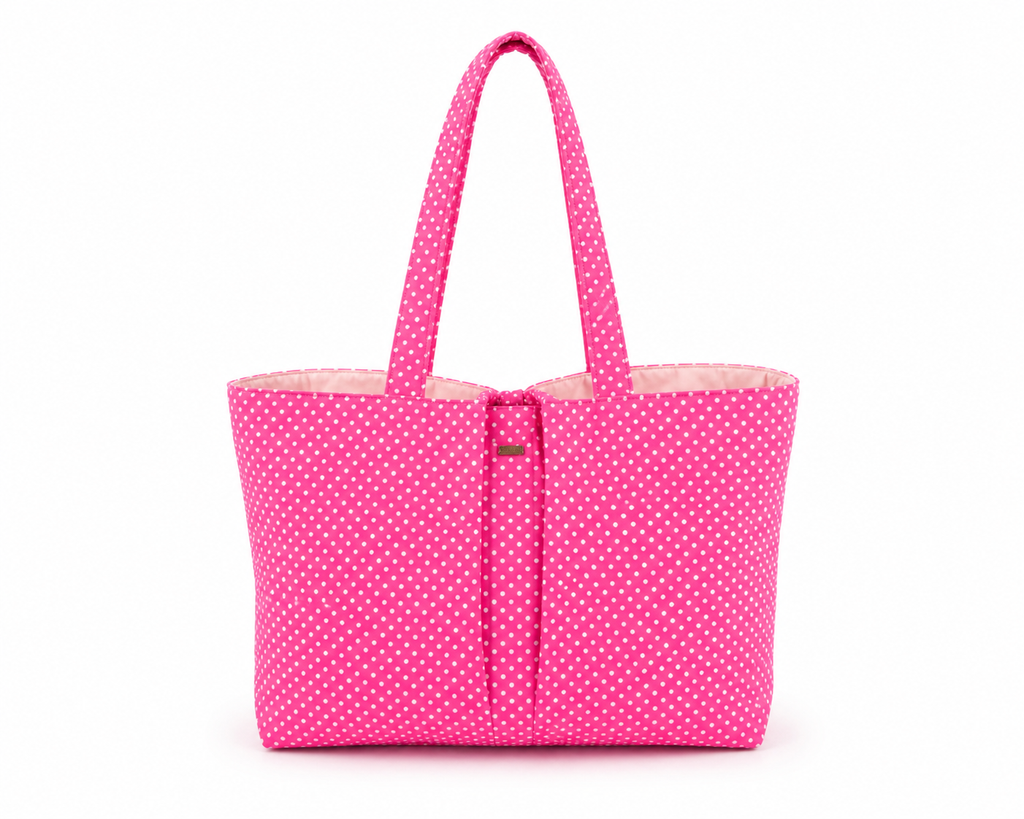 💕 Pink Polka Tote — Bright & Playful Everyday Style