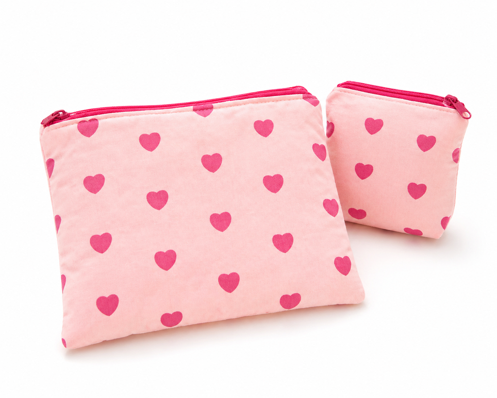 💗 Pink Heart Pouch — Cute & Feminine Essential