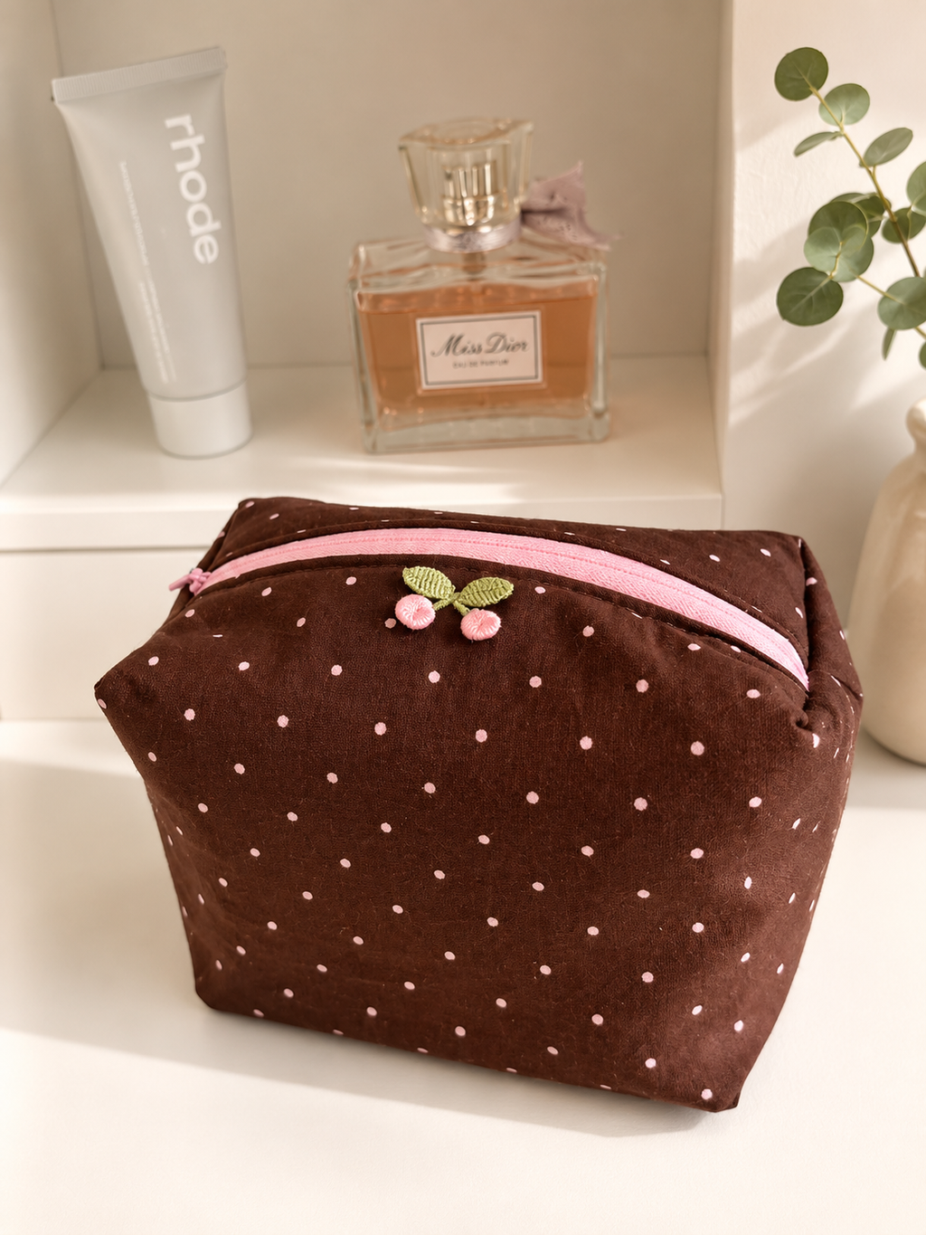 Brown Makeup Pouch