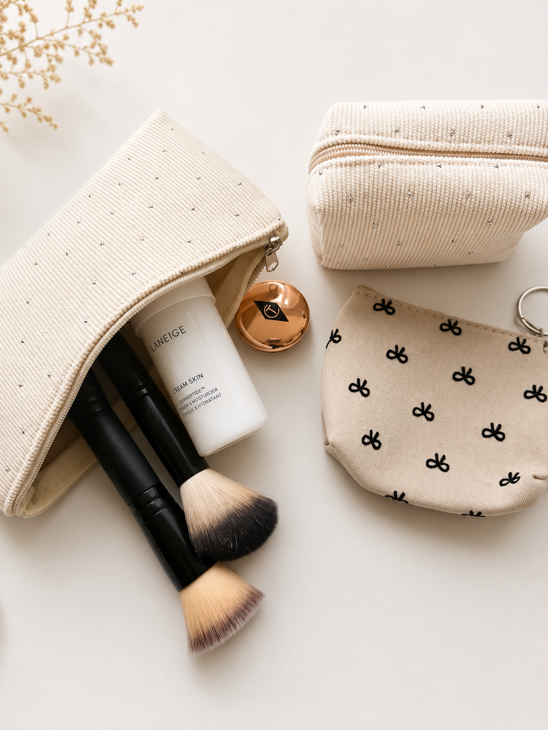 Combo Elegant Cosmetic Pouch Set