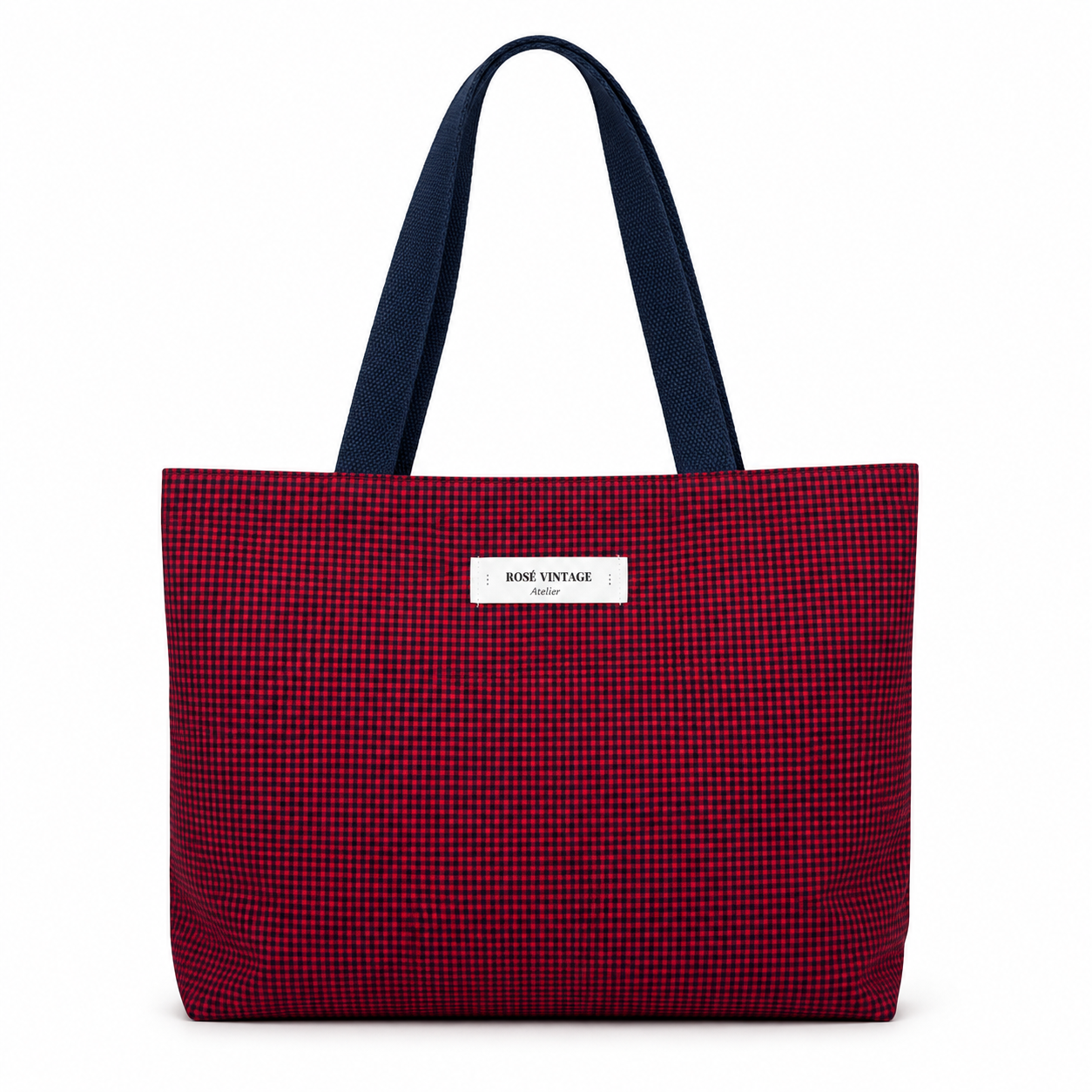 Red Gingham Tote Bag