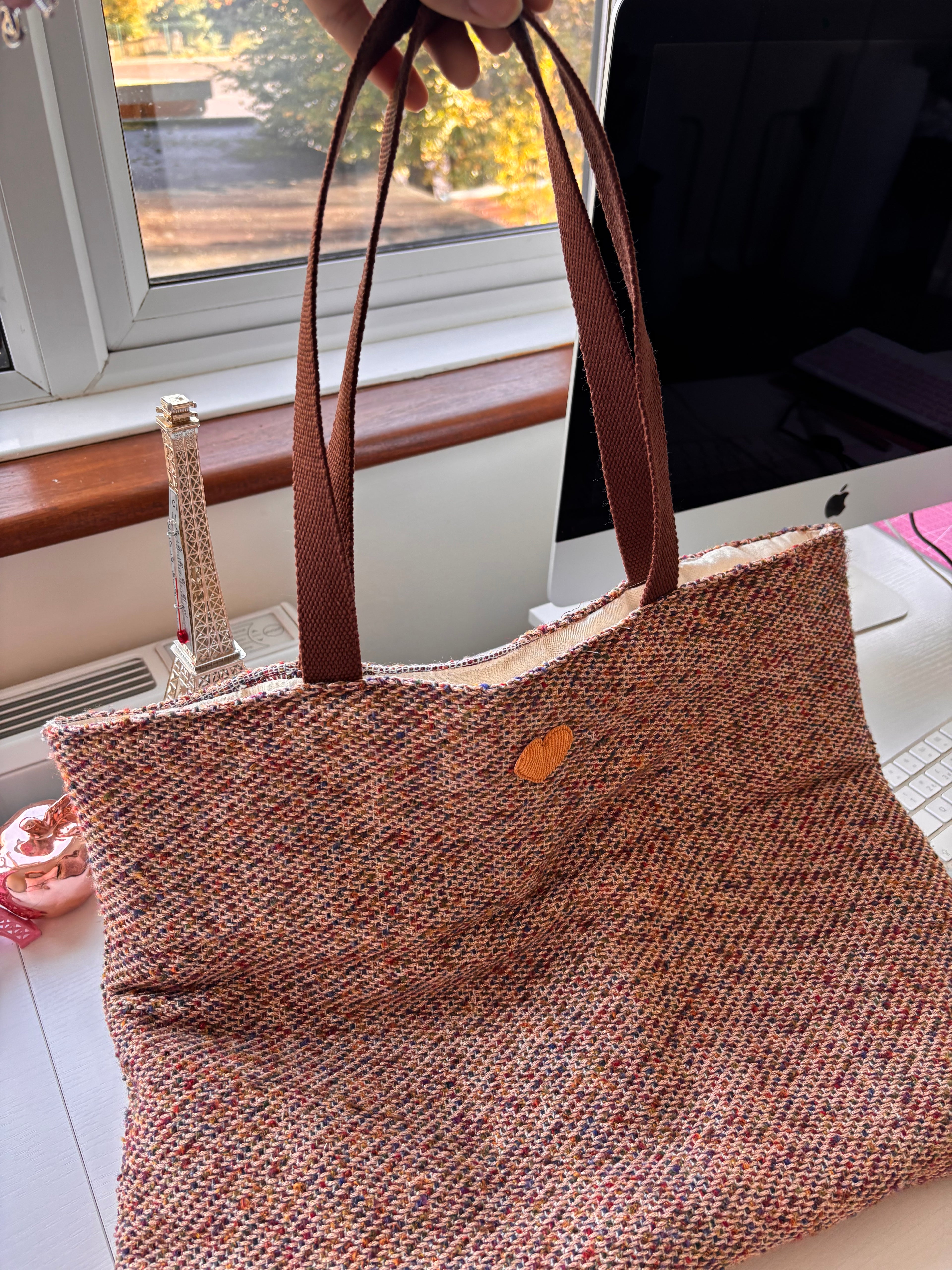 🤎 Textured Everyday Tote — Warm Neutral Elegance